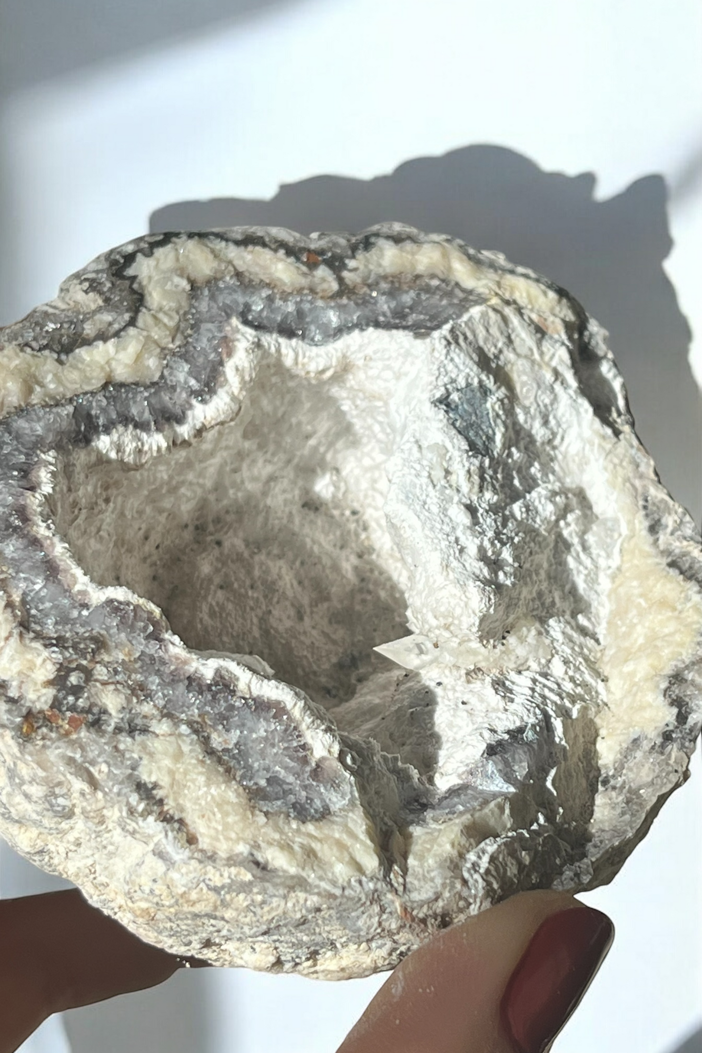Geoda de calcita optica y calcita amarilla