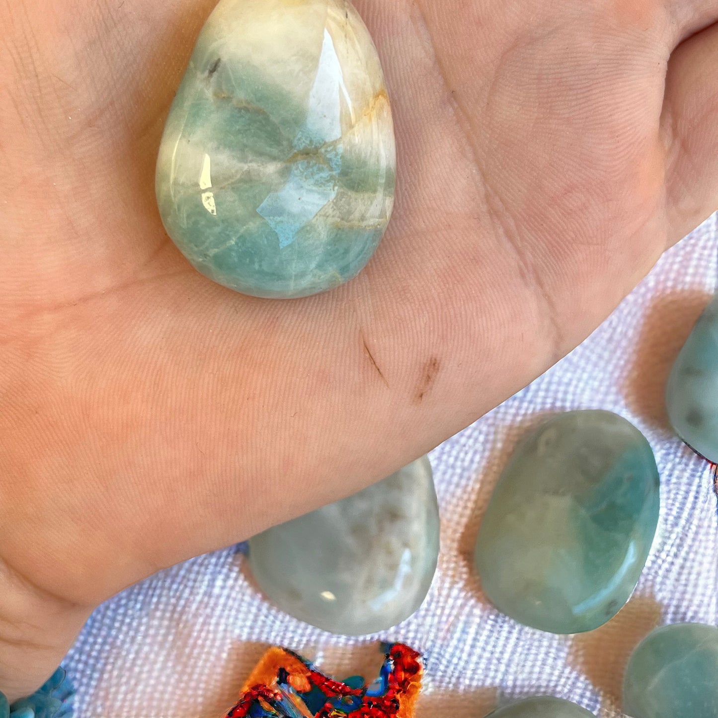 Colgante perita Calcita "Blue Caribbean"