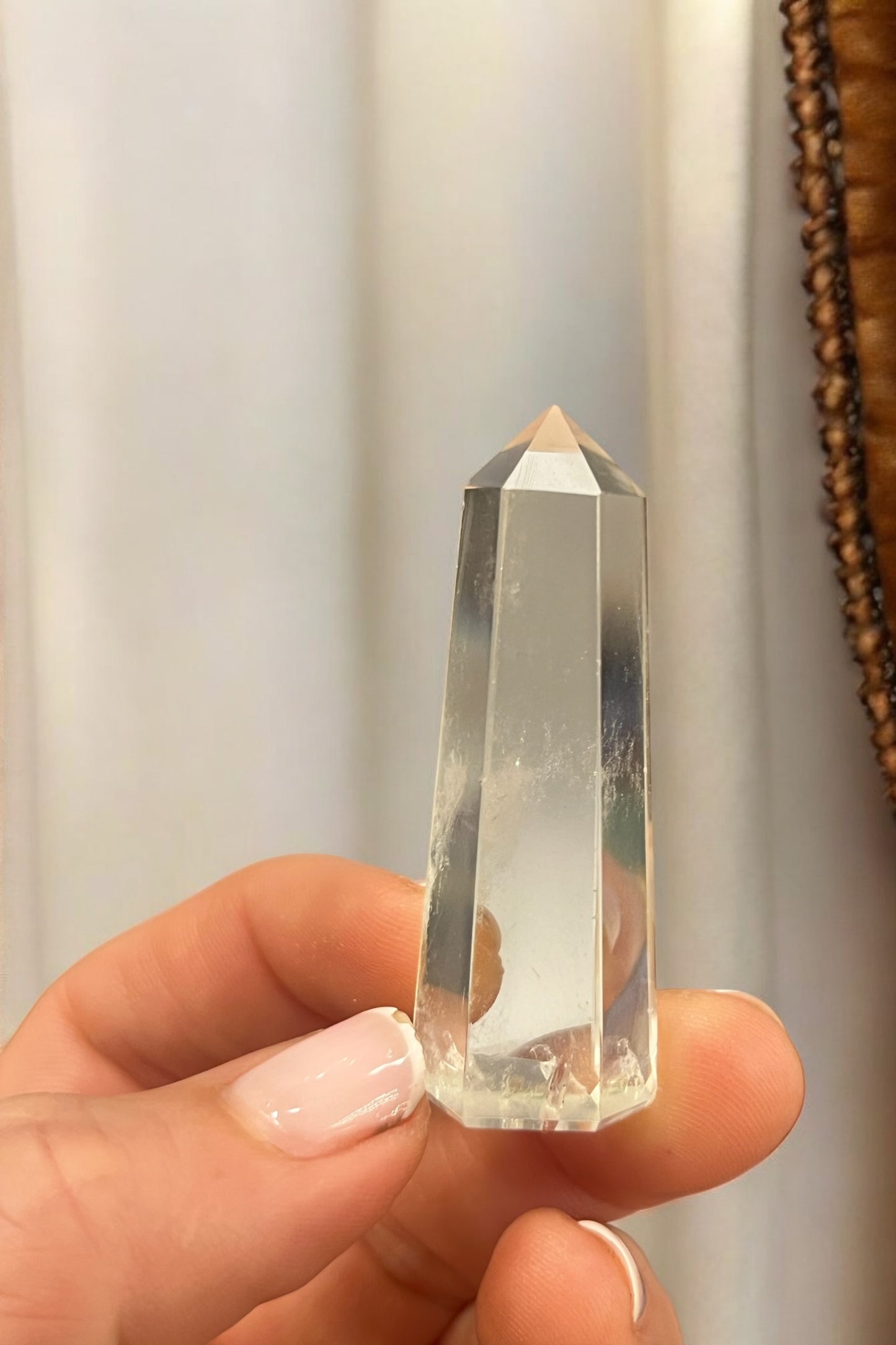 Puntas de cuarzo cristal generador 6 facetas AA 98% pureza para Tameana
