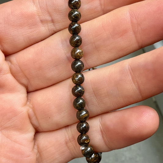 Pulsera bolita de broncita 4mm