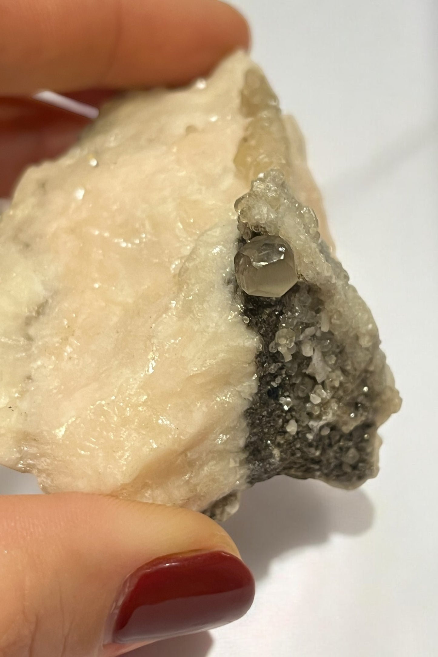 Mangano calcita con calcita óptica y calcita miel
