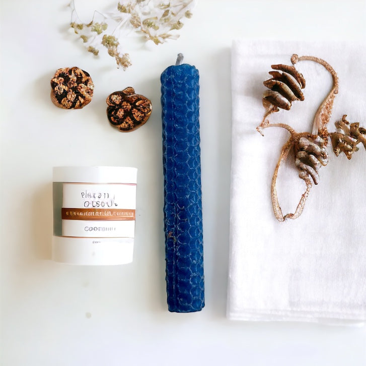 Vela de miel azul 11 cm