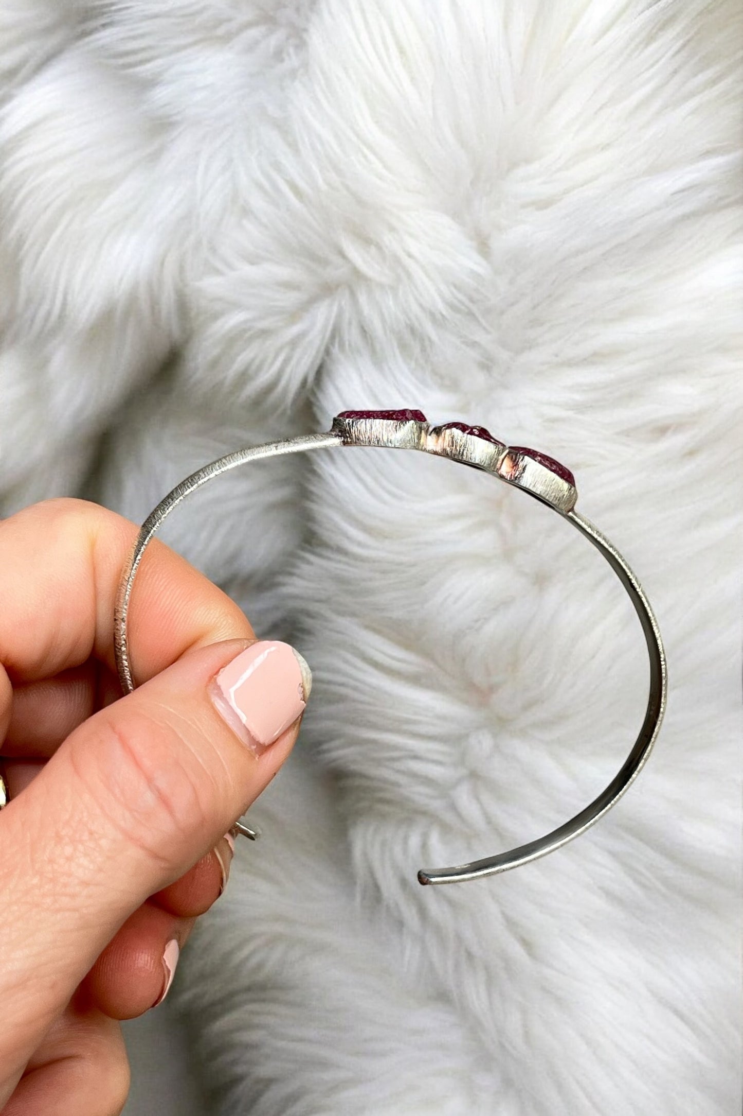 Brazalete de Rubí y plata de ley