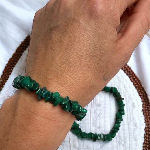 Pulsera chip de Malaquita
