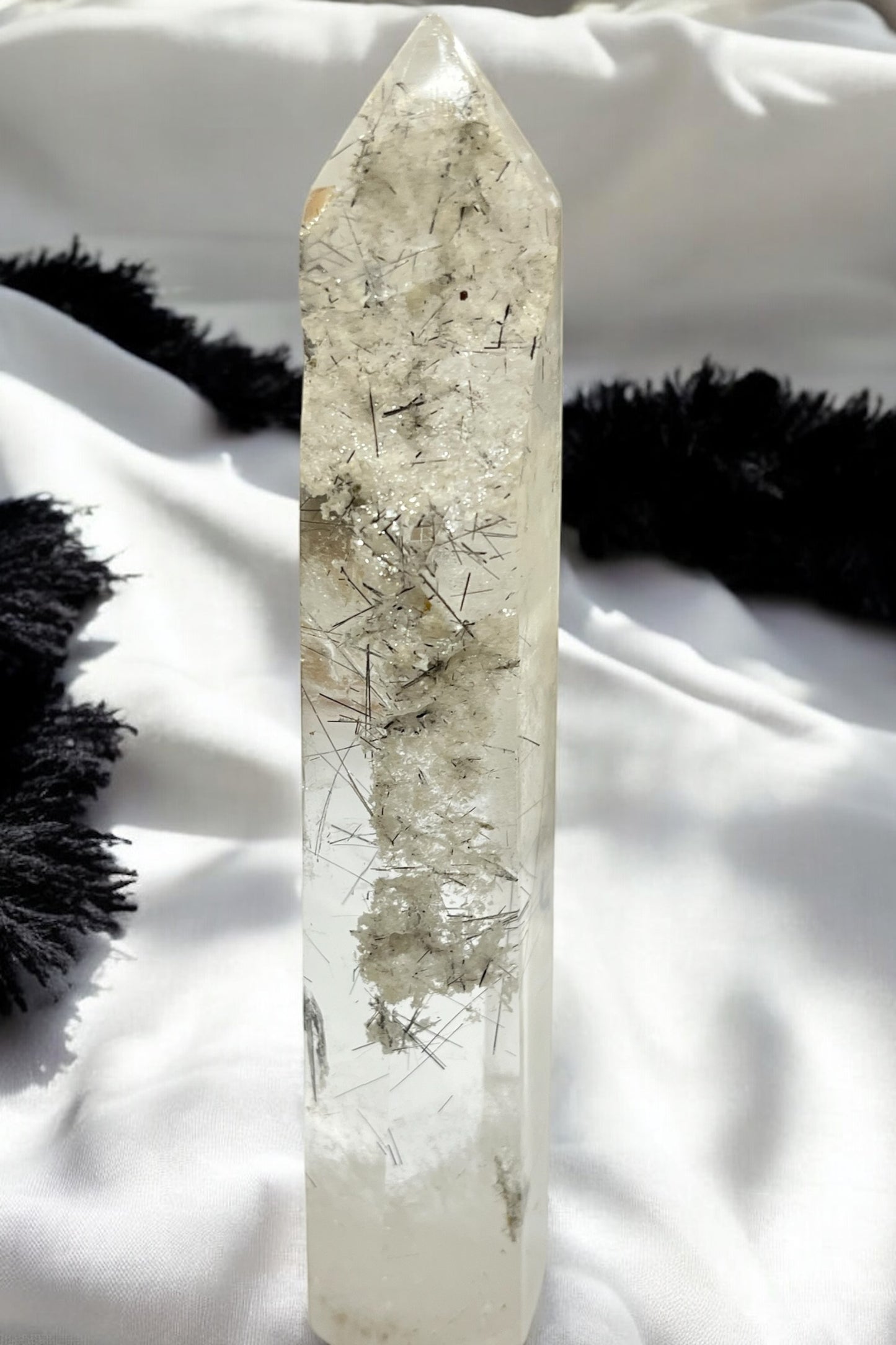 Punta de Cuarzo turmalinado y Maestro autocurado