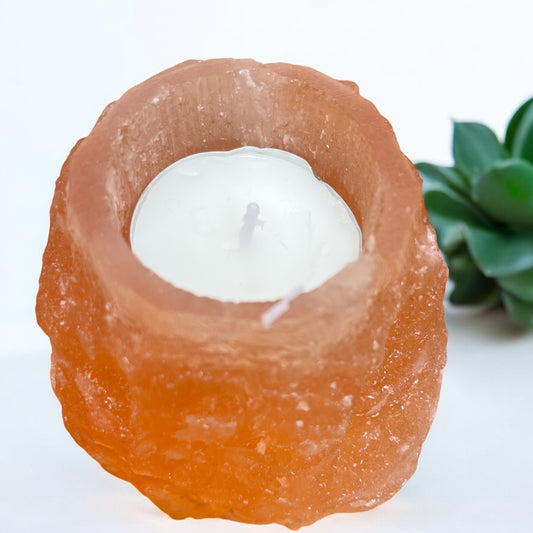 Posavelas Monolito de selenita naranja