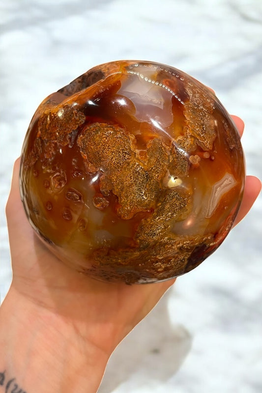 Geoda de agata cornalina