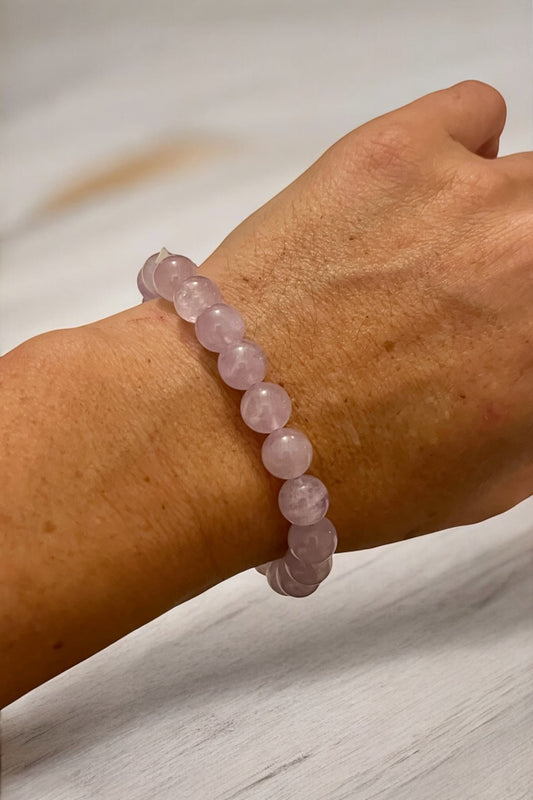 Pulsera bolita de Jade Púrpura 8mm