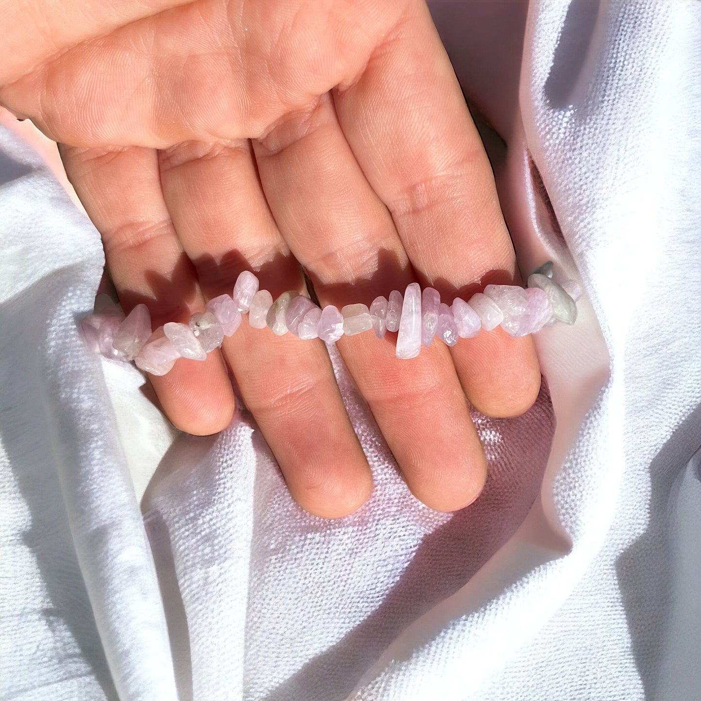 Pulsera chip de Kunzita
