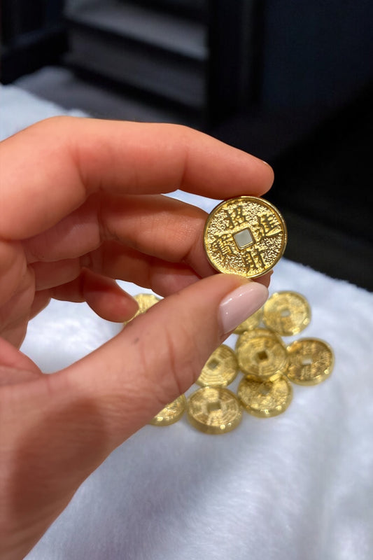 Monedas doradas chinas