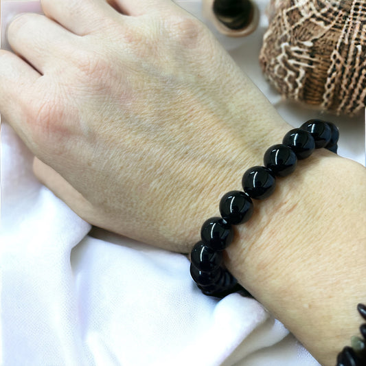 Pulsera bolita 10mm Ónix