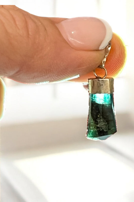 Colgante Turmalina azul (indicolita) plata de ley