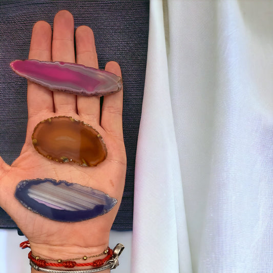 Placas de ágata teñida