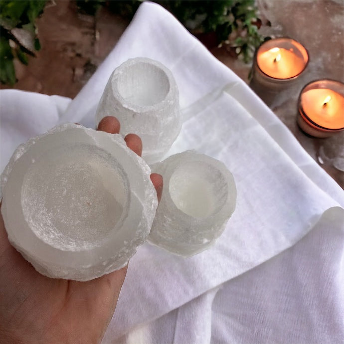 Posavelas de Selenita Vega Luna Dream Vega Luna Dream FORMAS PULIDAS