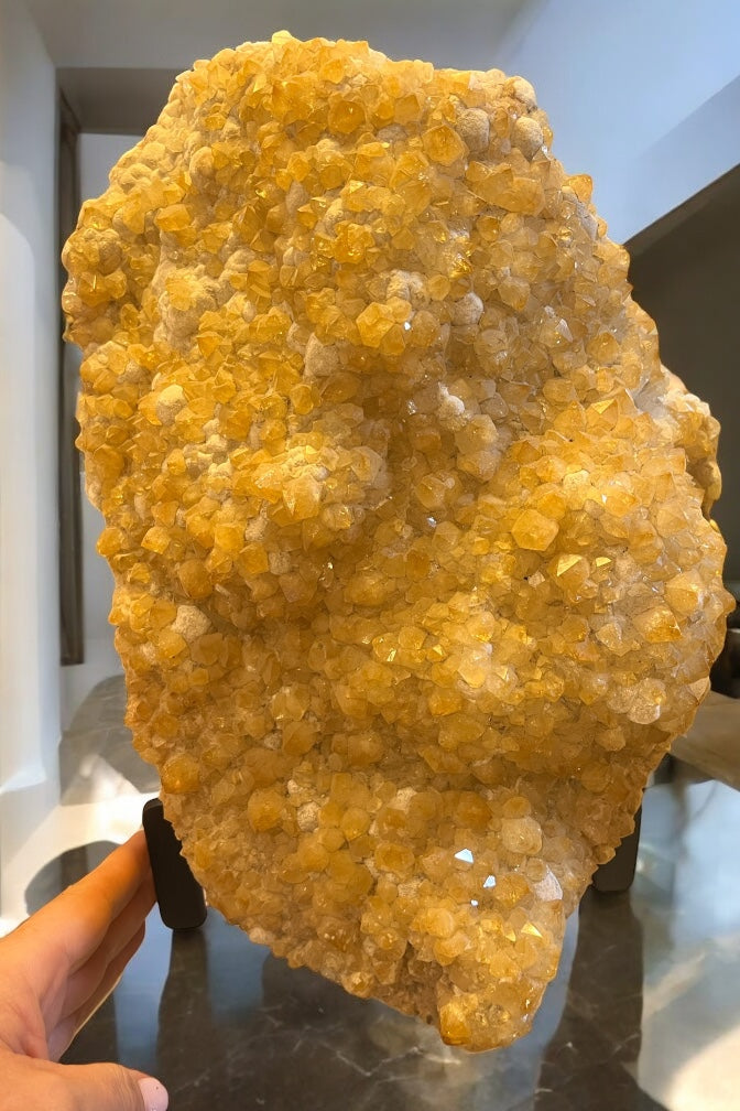 Drusa de cuarzo citrino calentado 5 kilos