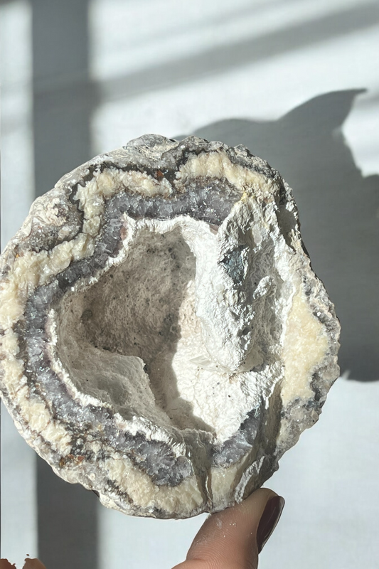 Geoda de calcita optica y calcita amarilla