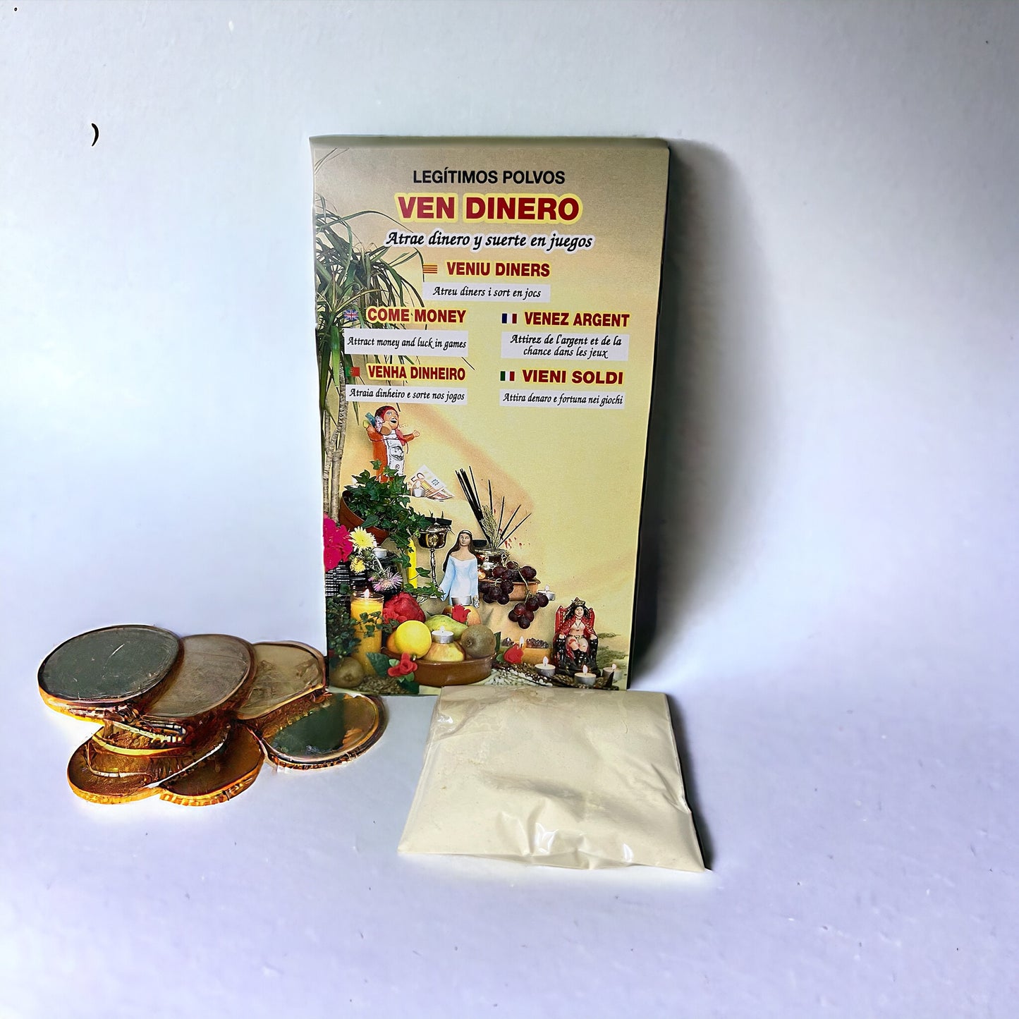 Polvo VEN DINERO (Atrae dinero y suerte en juegos)