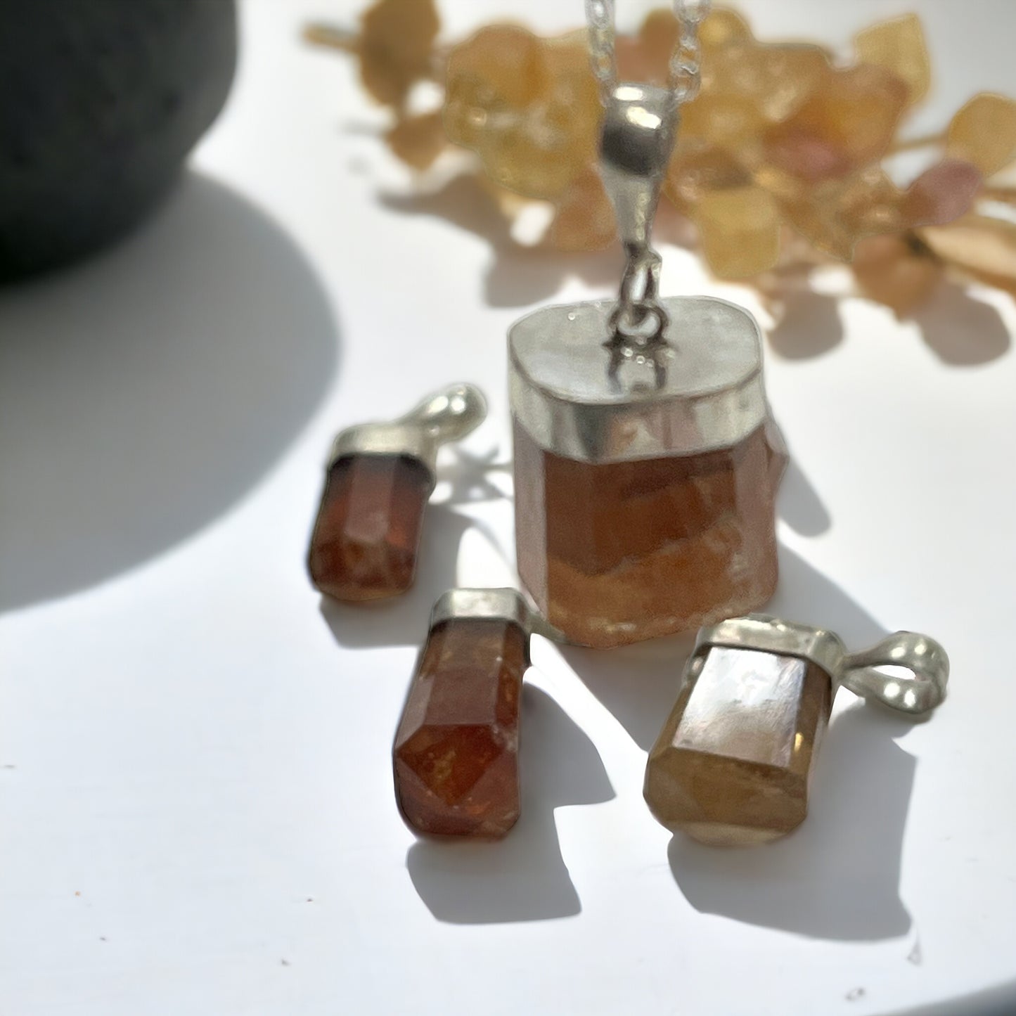 Colgante topacio Imperial y plata de ley 925