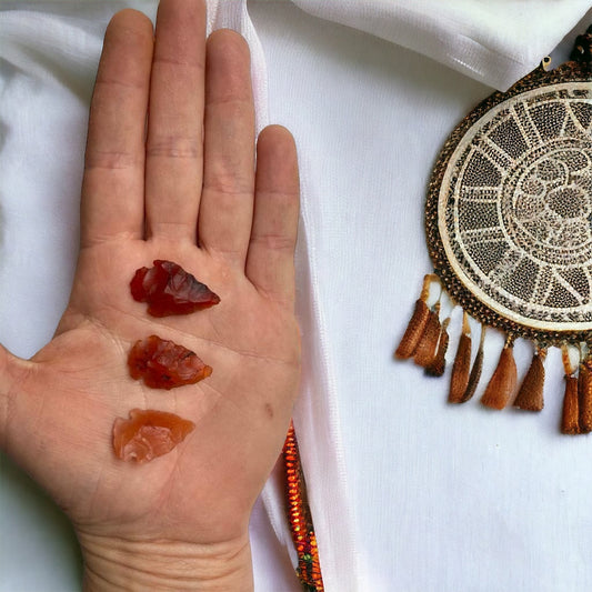 Punta de flecha de cornalina