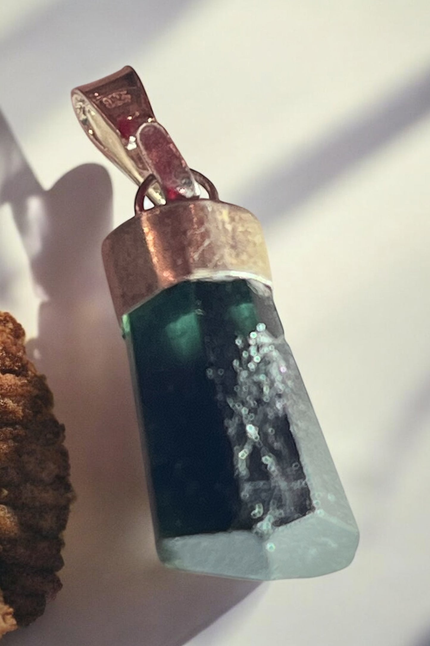 Colgante Turmalina azul (indicolita) plata de ley