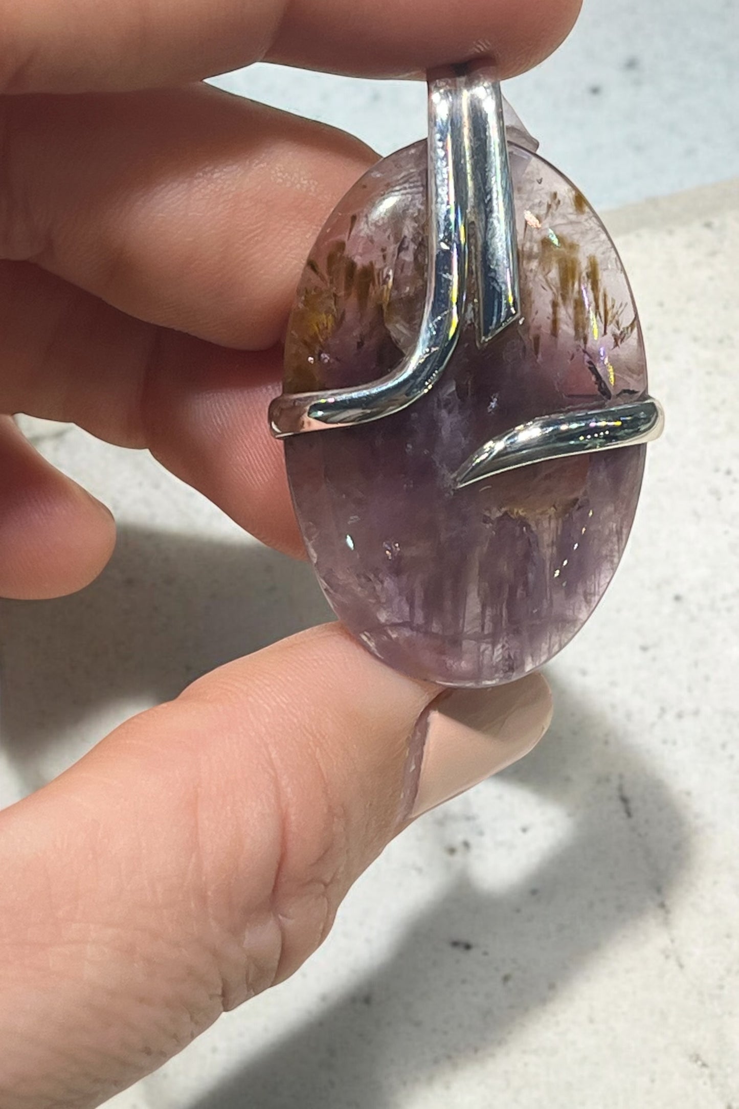 Colgante de súper seven y plata de ley