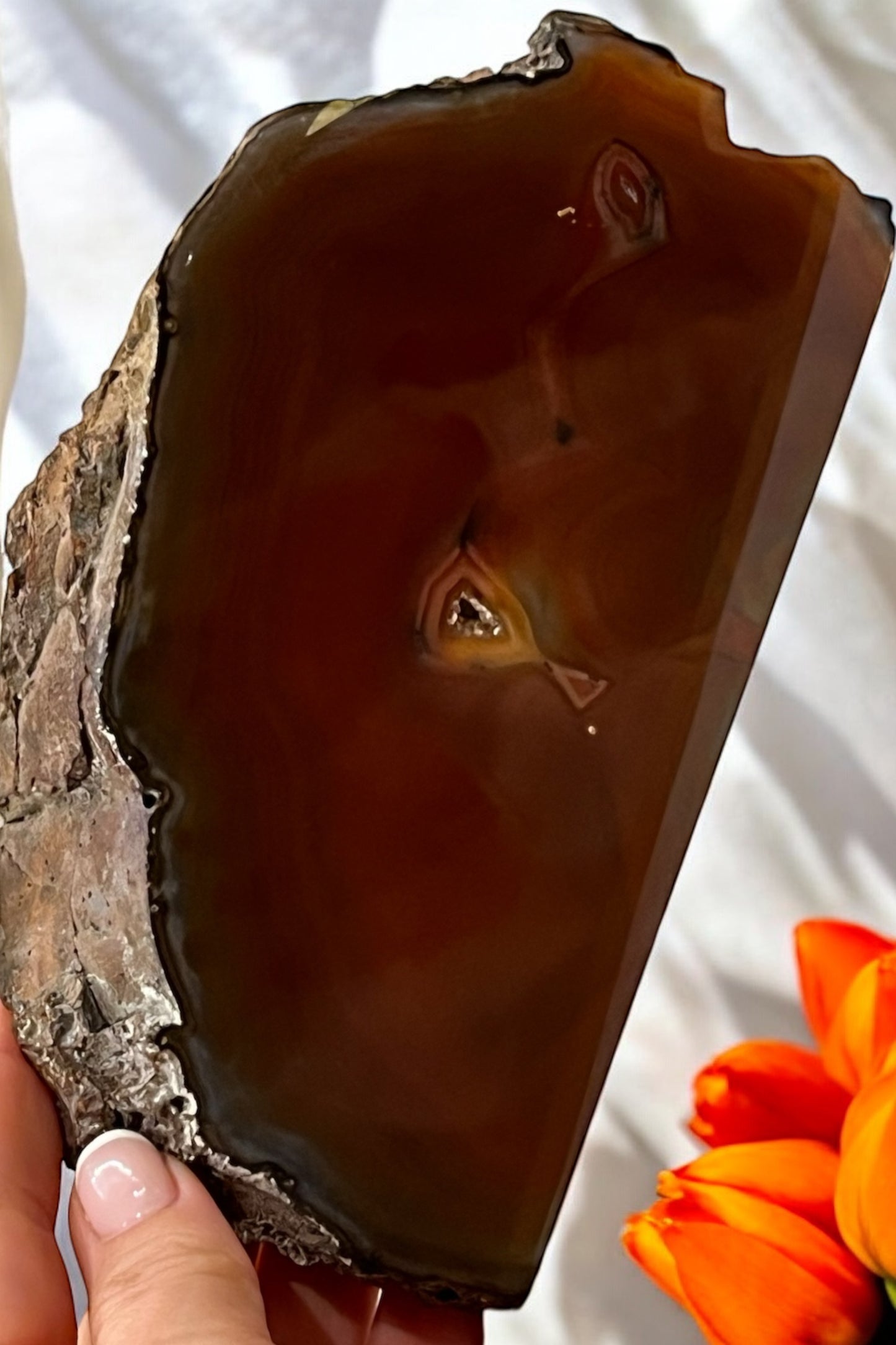 Geoda de agata cornalina