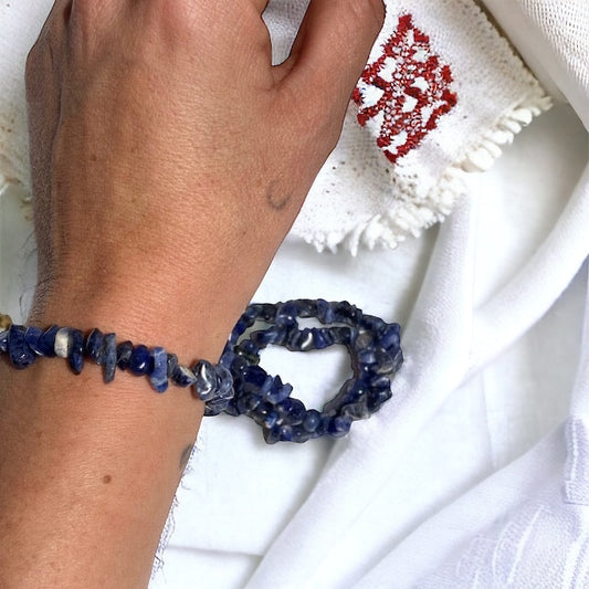 Pulsera chip de sodalita