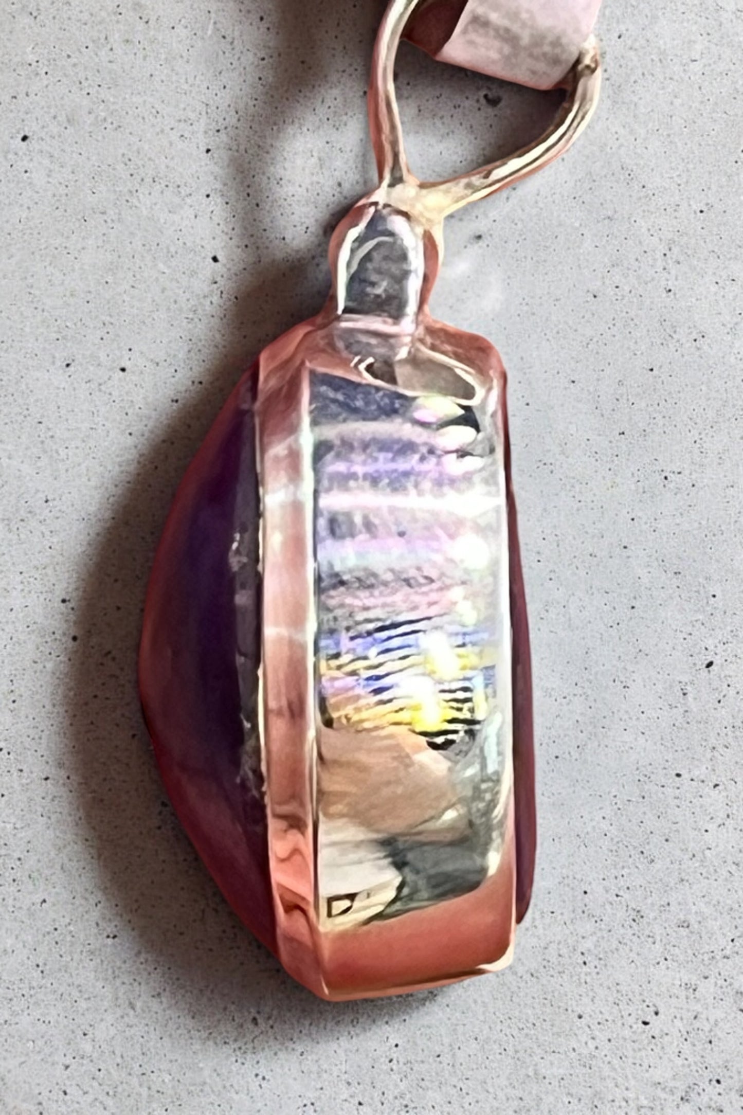 Colgante de Rubí Policromo y plata de ley