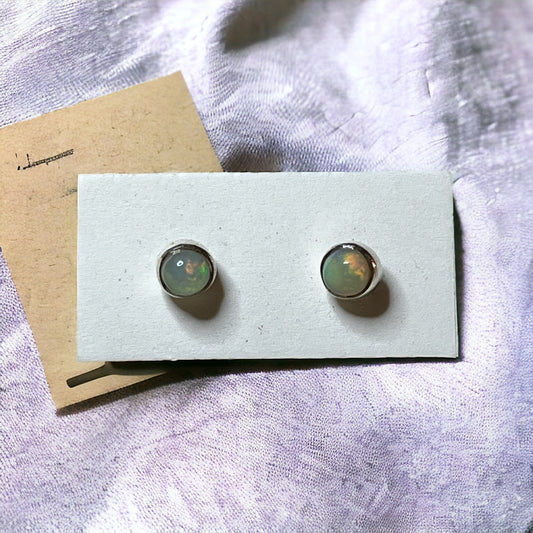 Pendientes de ópalo y plata de ley