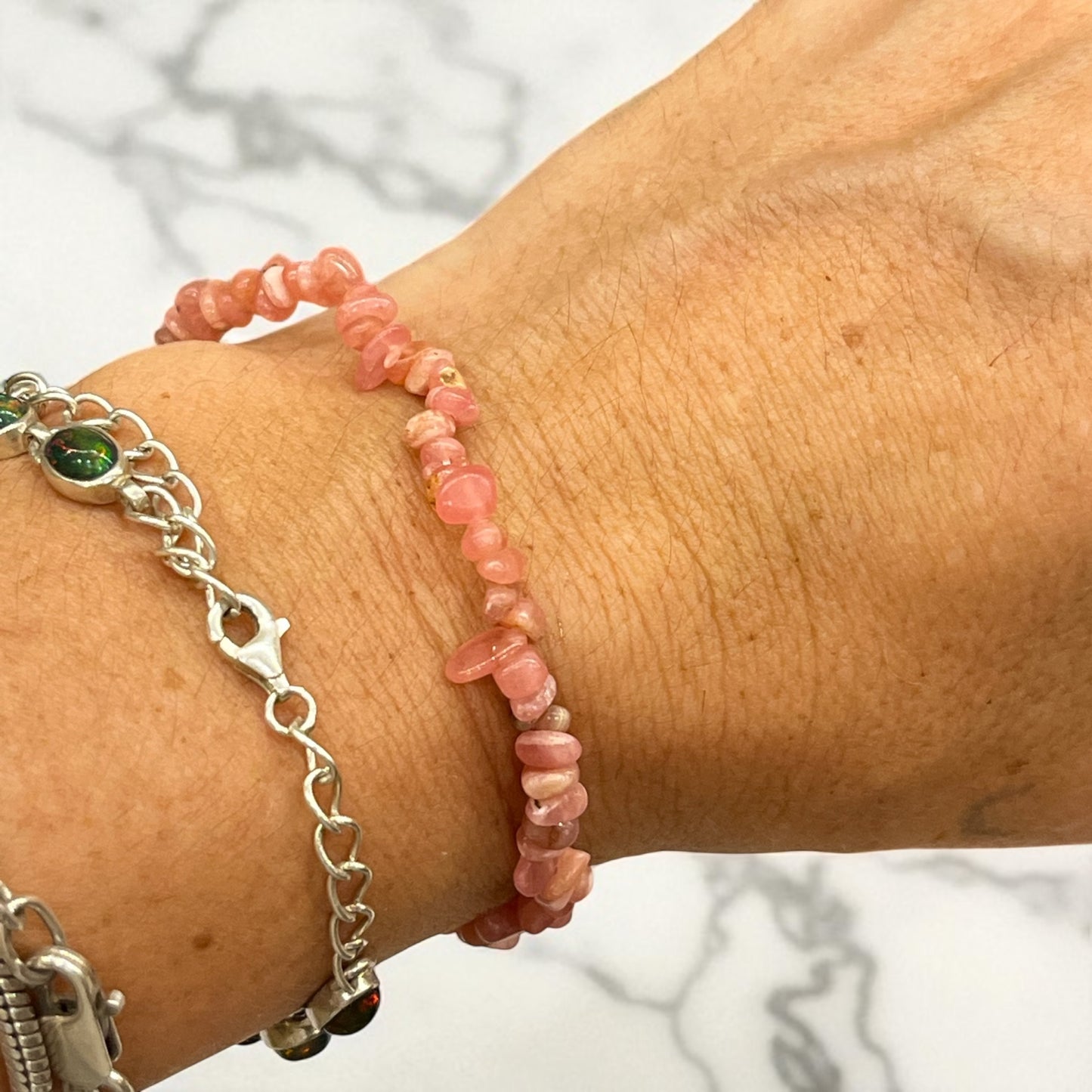 Pulsera chip Rodocrosita