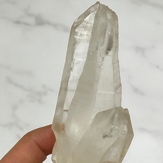 Punta Cuarzo Lemuriano Calidad A con maestría auto curado -gemelos tántricos e interferencia