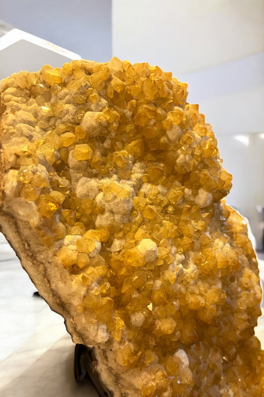 Drusa de cuarzo citrino calentado 5 kilos