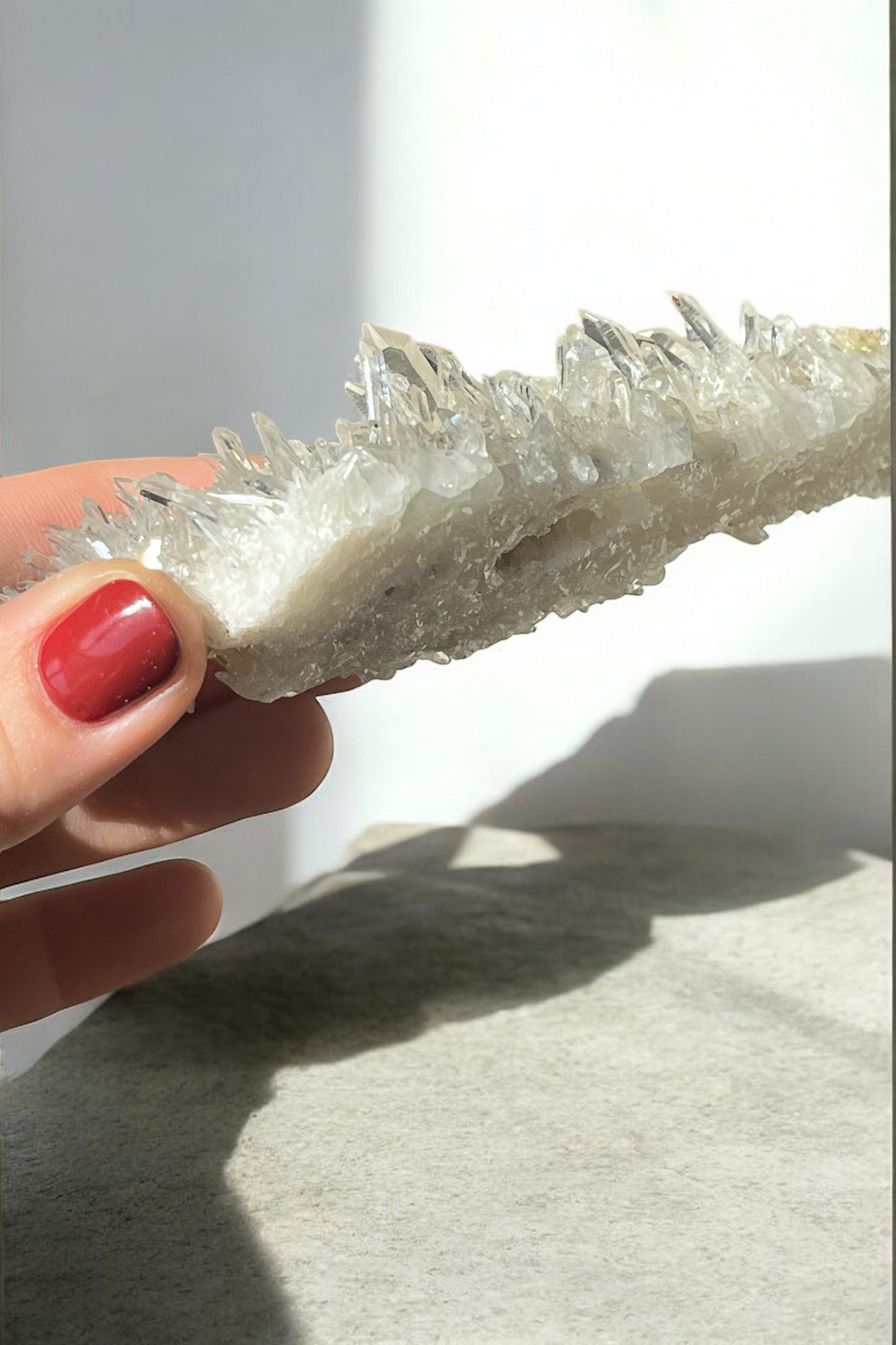 Drusa de Cuarzo cristal aguja