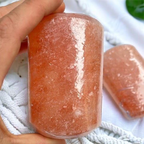 Pastilla (jabón) de sal rosa de Himalaya