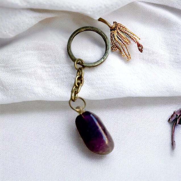 Llavero rodado de amatista