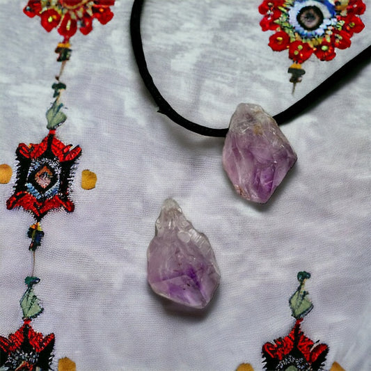 Colgante punta de amatista en bruto