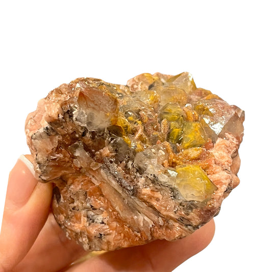 Jacinto de Compostela, barita y Vanadinita pieza de colección privada