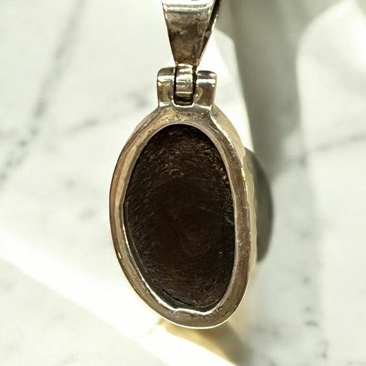 Colgante de Ágata Fuego en Plata de Ley