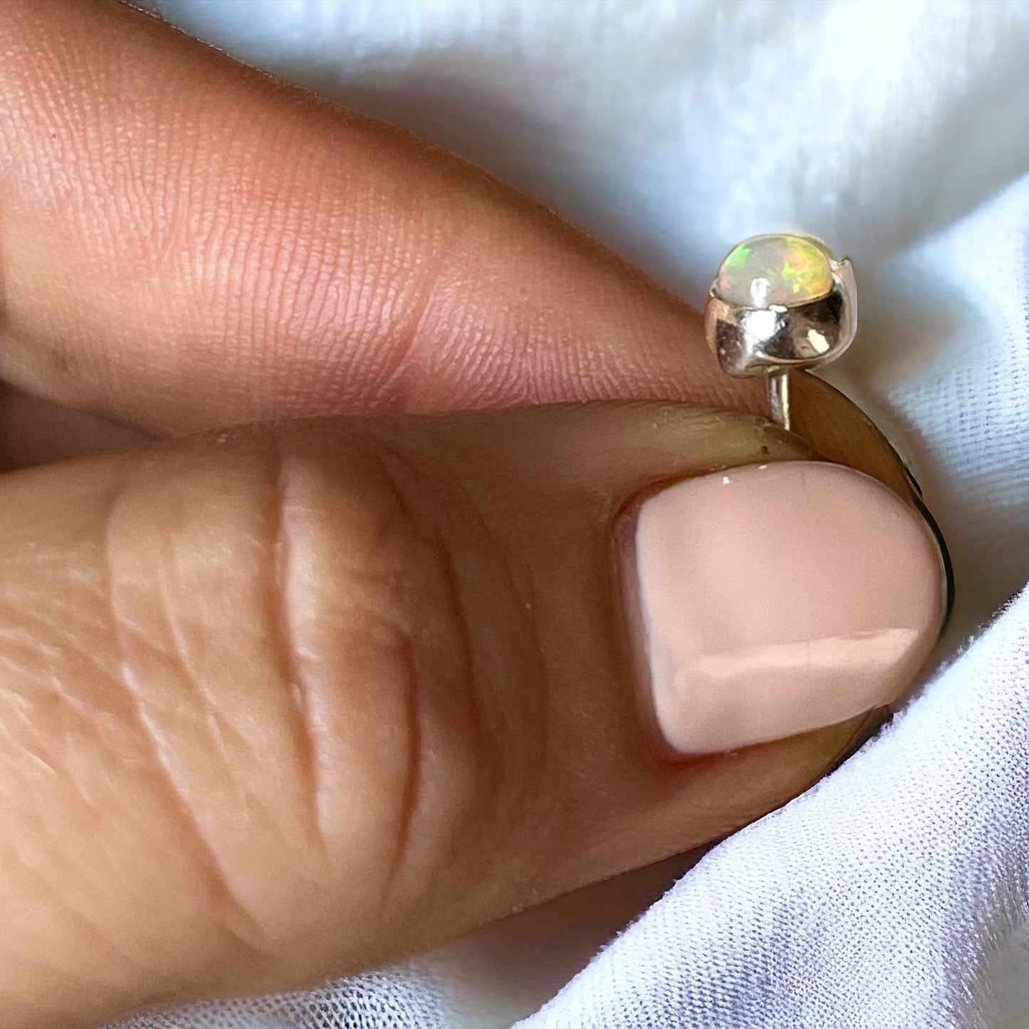 Pendientes de ópalo y plata de ley