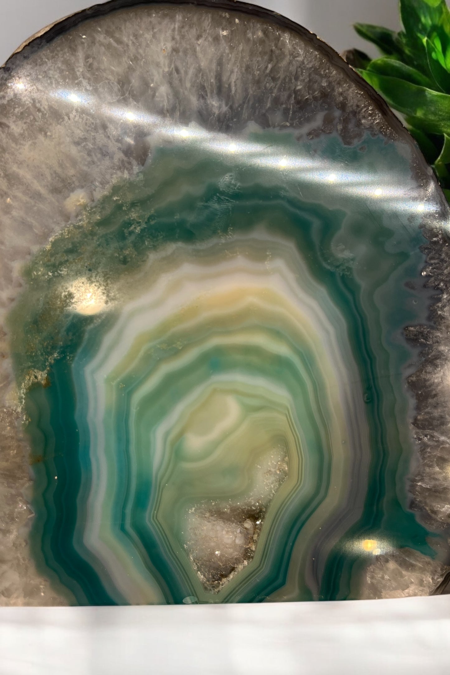 Placa de Ágata azul natural pulida 5k