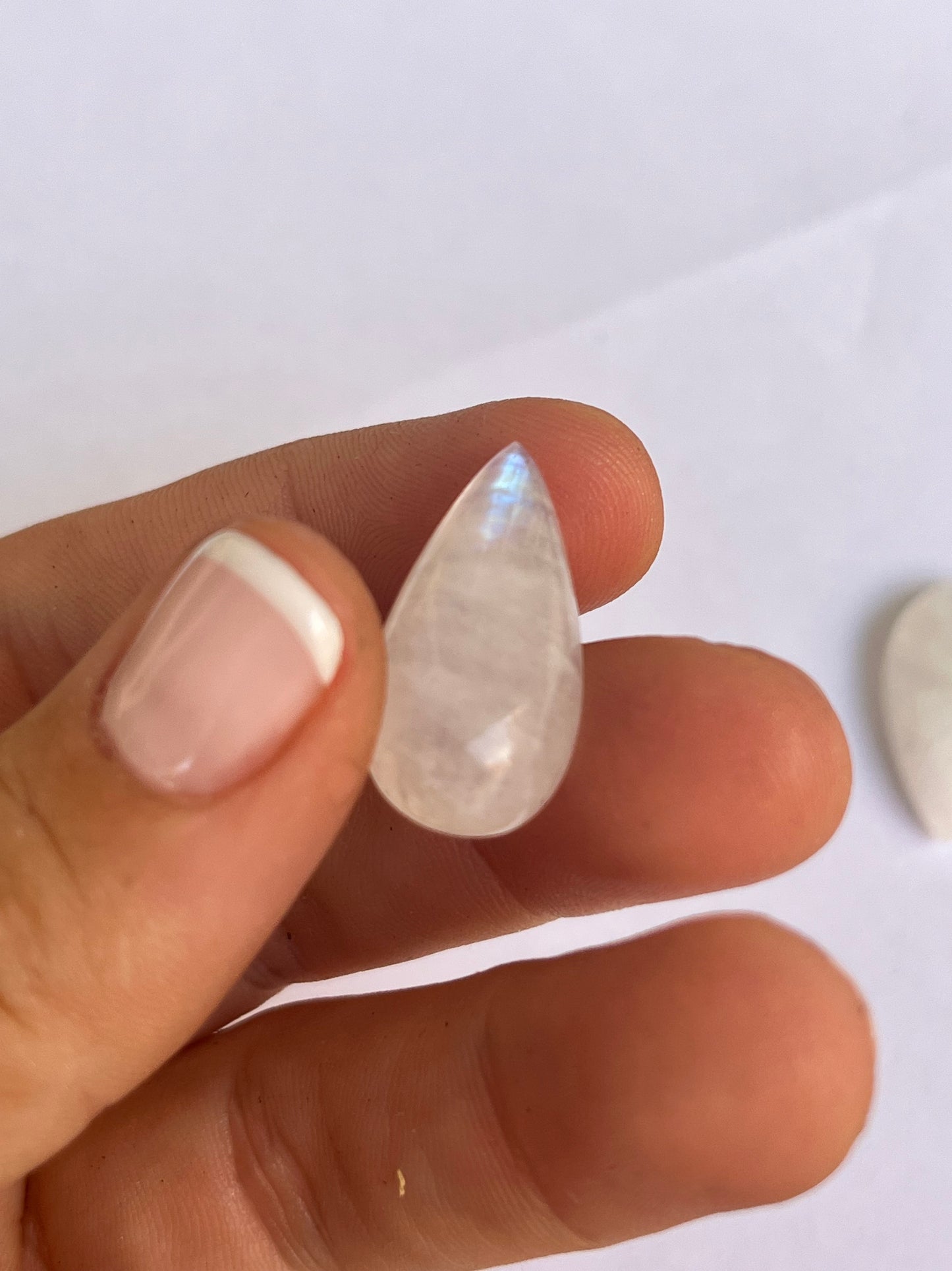 Cabujon Piedra Luna (labradorita blanca)