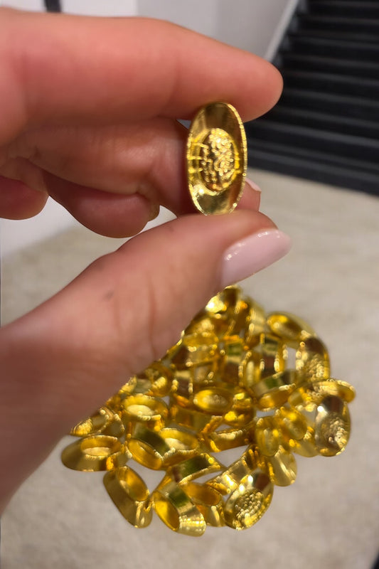 Lingotes dorados chinos Yuanbao