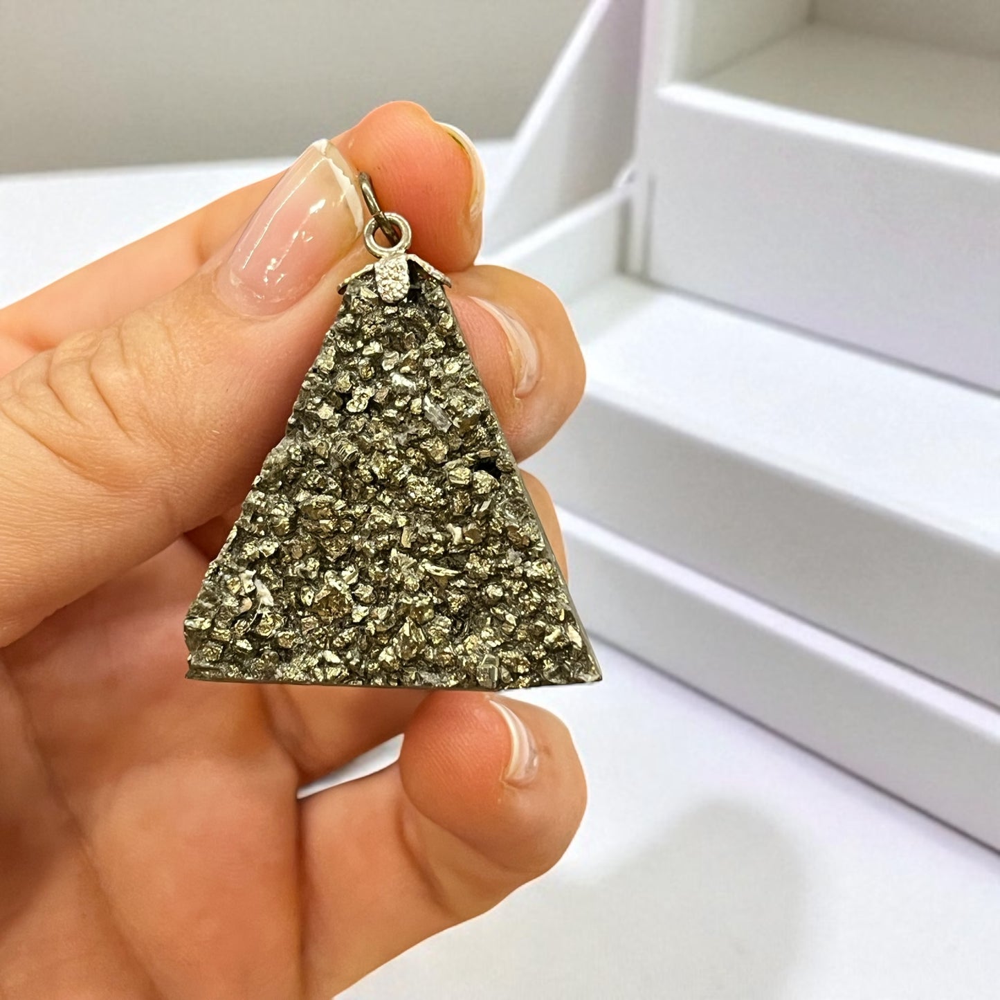 Colgante pirita chispa plata de ley