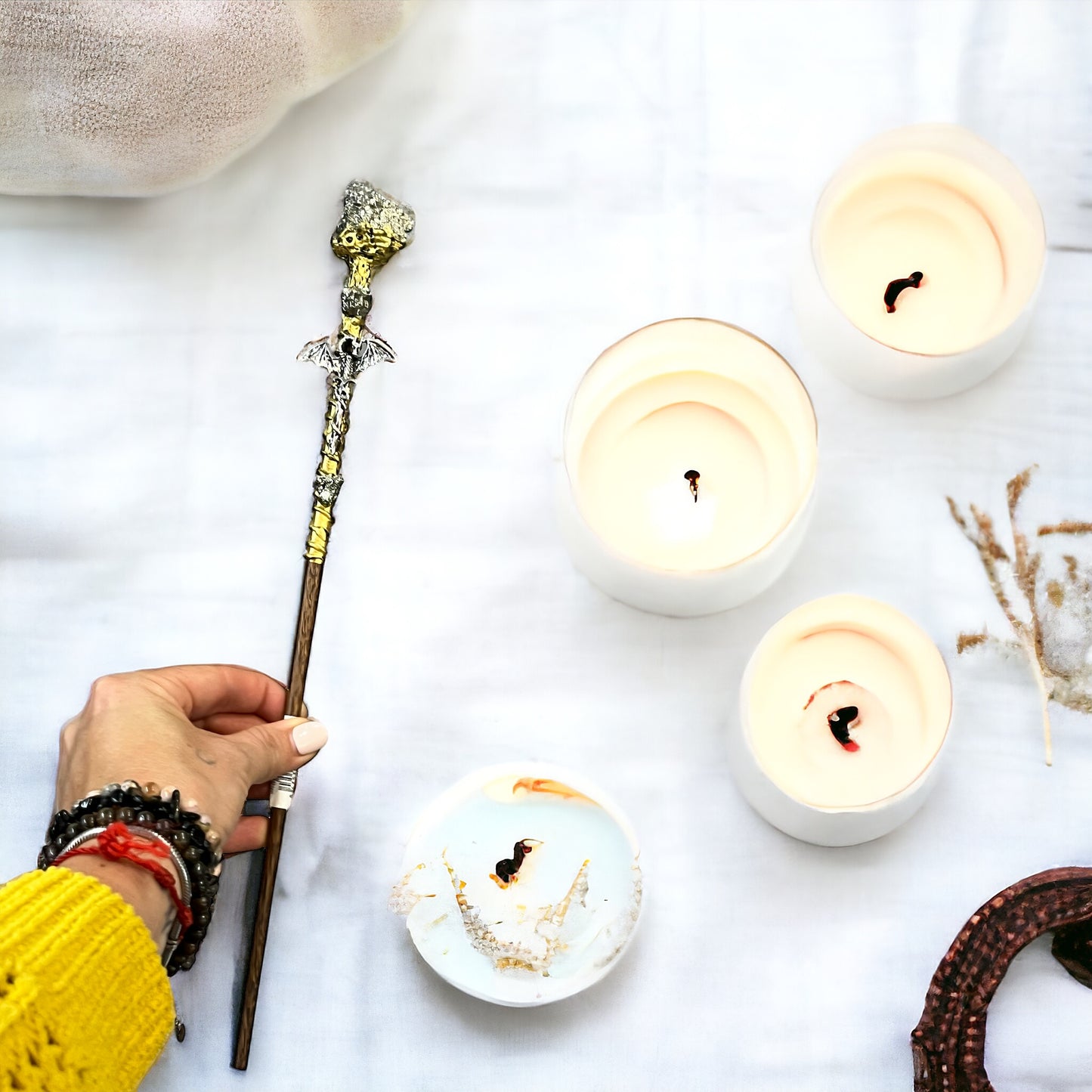 Varita mágica Dragón con marcasita