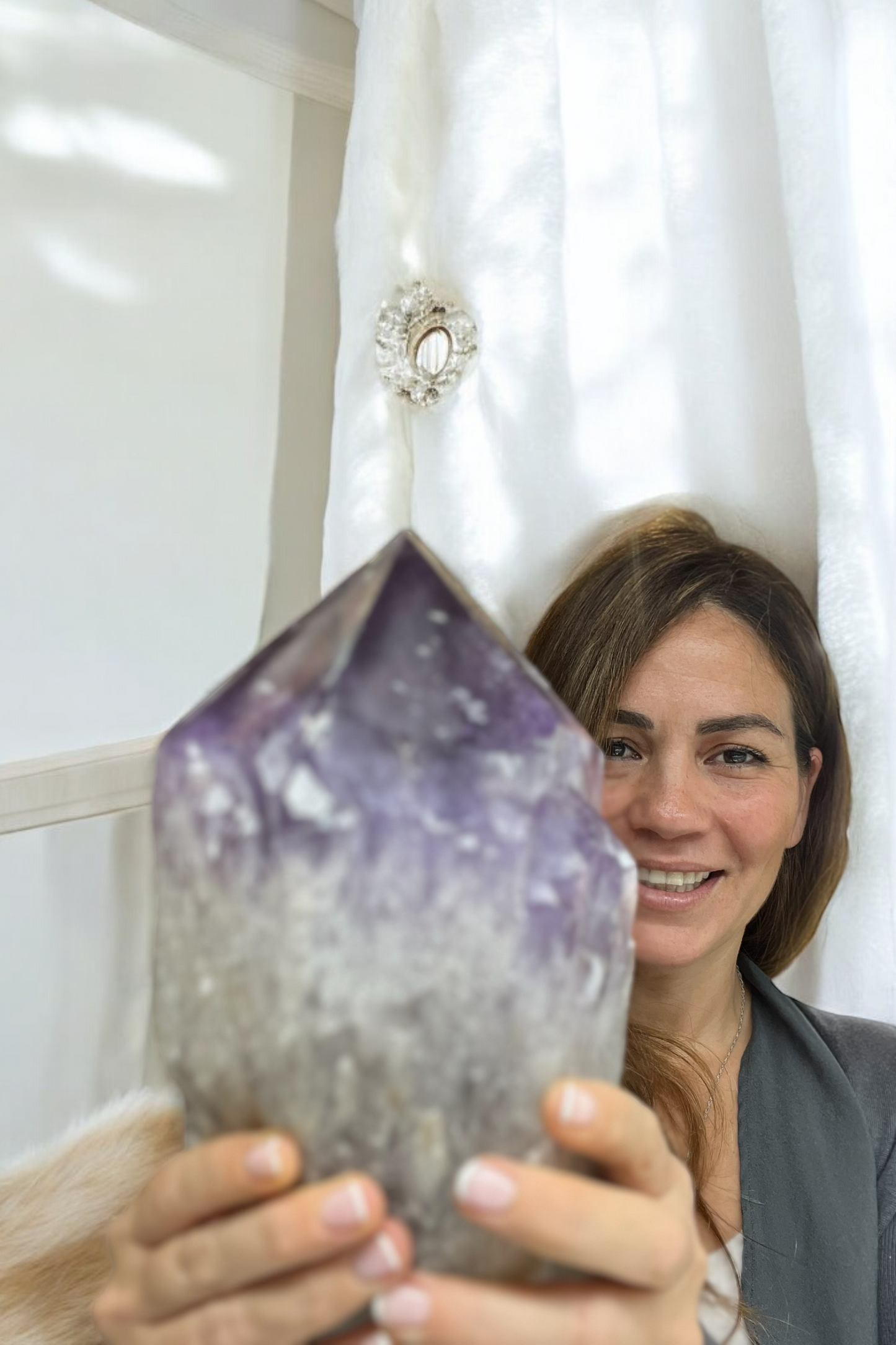 Punta de amatista gigante