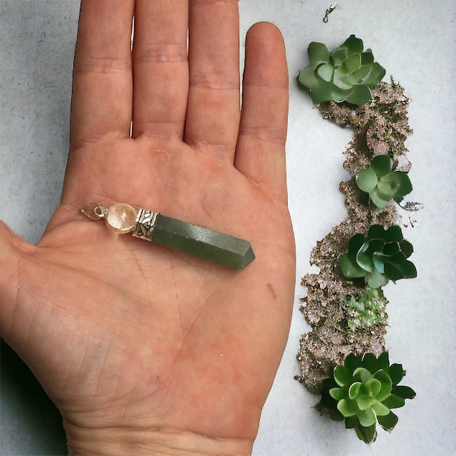 Colgante punta generadora de Aventurina con bola de cuarzo Vega Luna Dream Vega Luna Dream COLGANTE