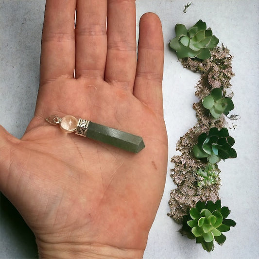 Colgante punta generadora de Aventurina con bola de cuarzo Vega Luna Dream Vega Luna Dream COLGANTE