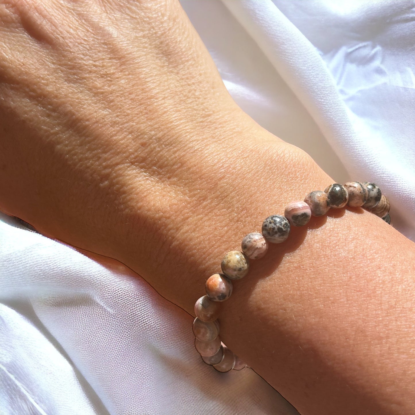 Pulsera bolita Rodocrosita 6mm