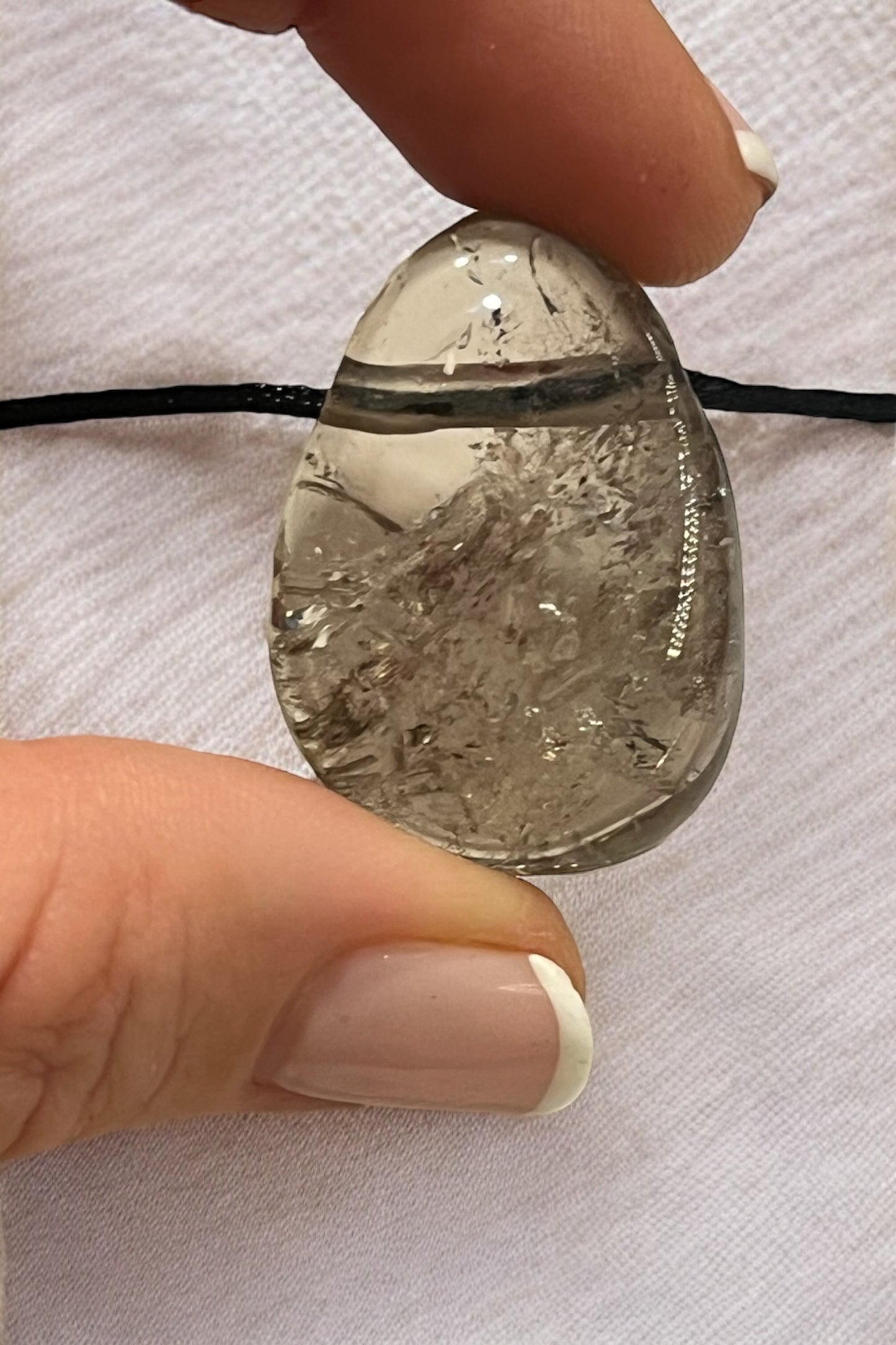 Colgante perita de cuarzo ahumado