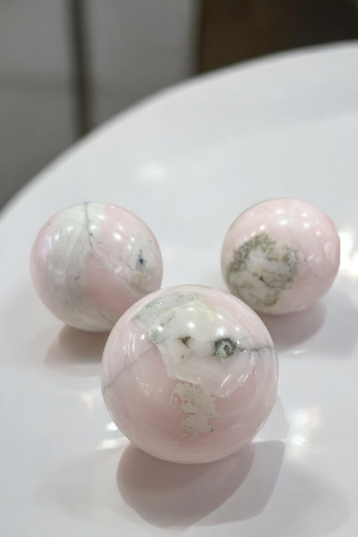 Esferas de Mangano calcita 8cm de diametro